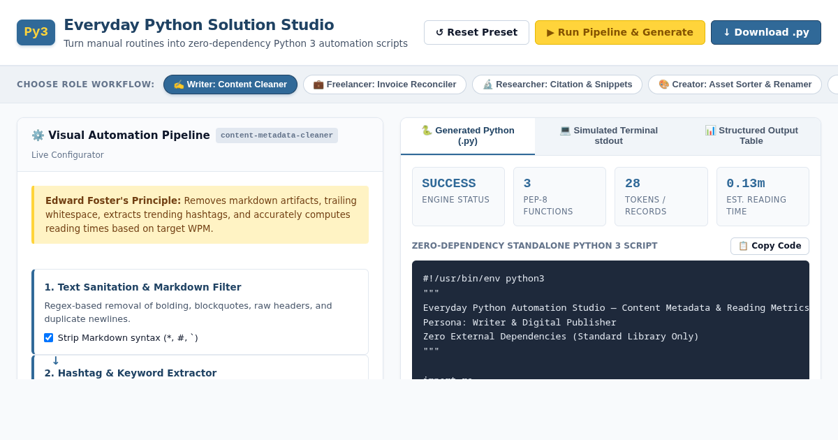 Everyday Python Solution Studio — Practical Script Automation preview
