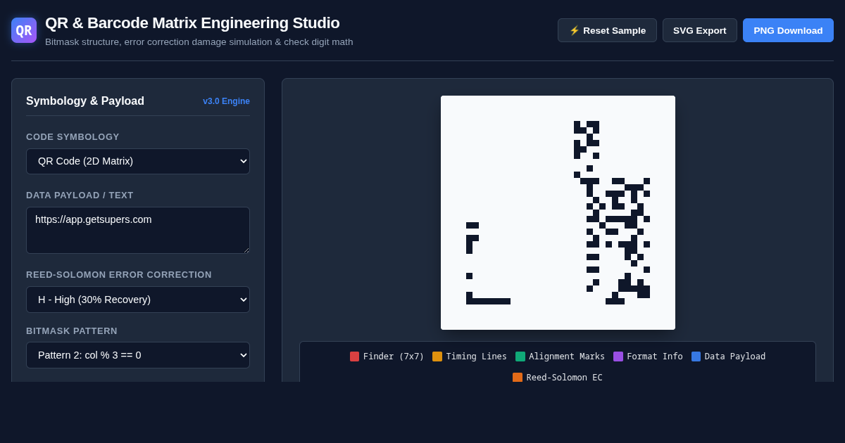 QR & Barcode Matrix Engineering Studio preview