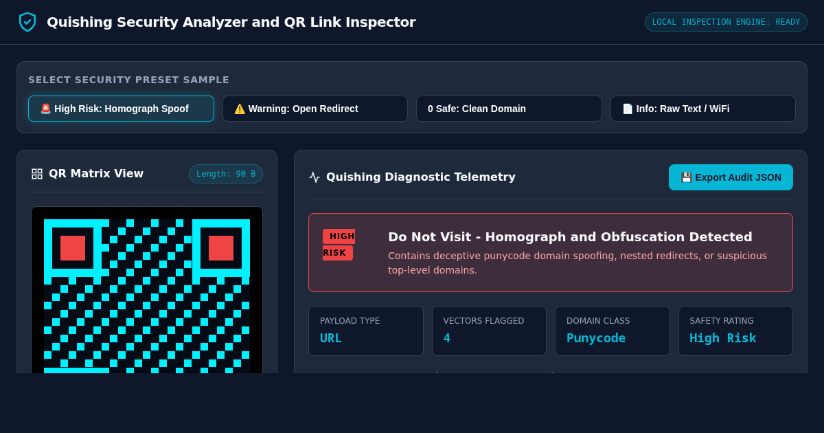 Quishing Security Analyzer & QR Link Inspector preview