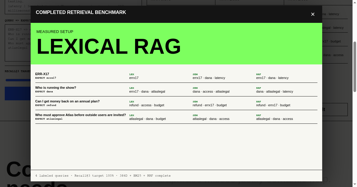 RAG Escalation Bench preview