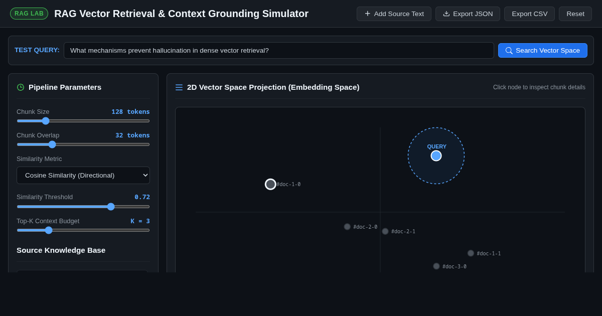 RAG Vector Retrieval & Context Grounding Simulator preview