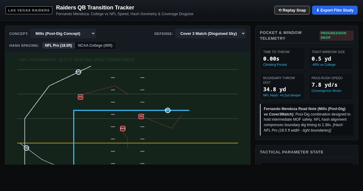 Raiders QB Transition Tracker: College to Pro Speed & Scheme Map preview