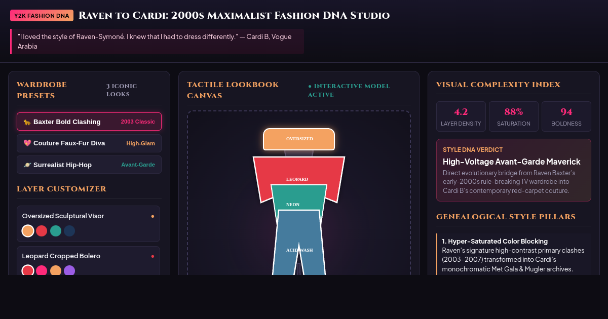 Raven to Cardi: 2000s Maximalist Fashion DNA Studio preview