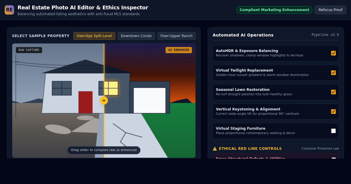 Real Estate Photo AI Editor & Ethics Inspector preview