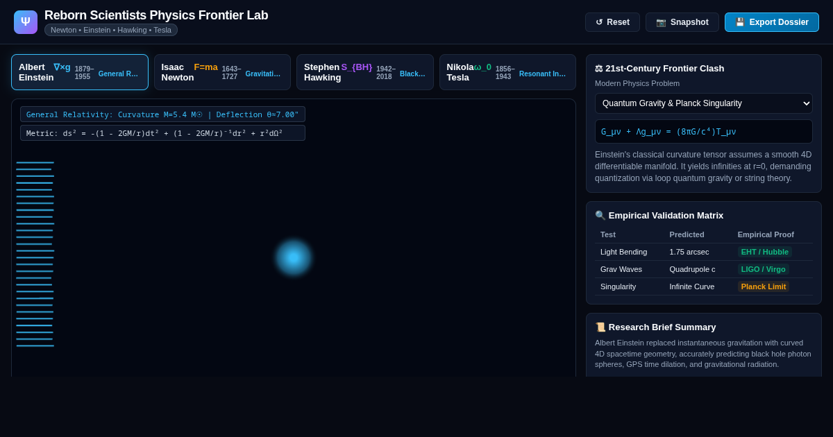 Reborn Scientists Physics Frontier Lab | Newton, Einstein, Hawking & Tesla preview