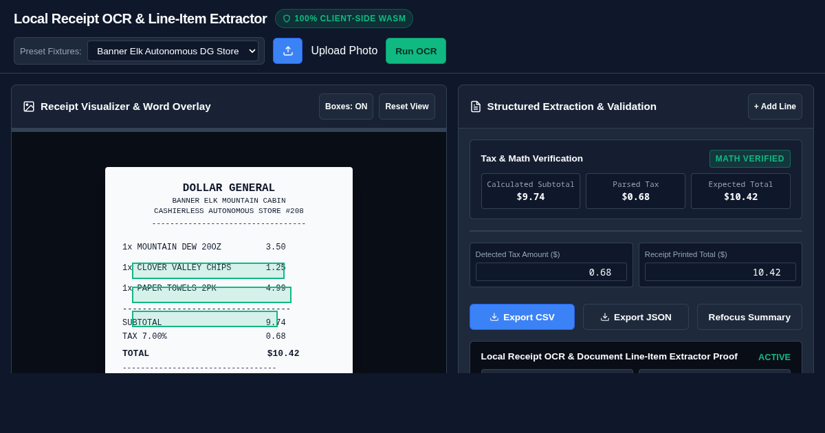 Local Receipt OCR & Line-Item Extractor preview