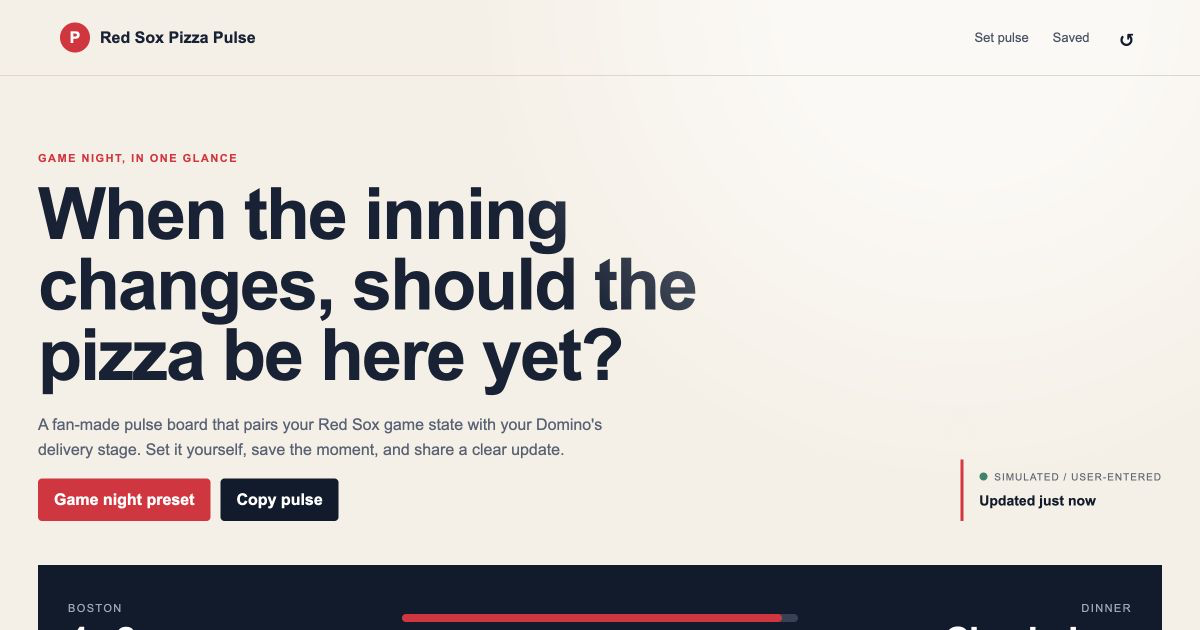 Red Sox Pizza Pulse preview