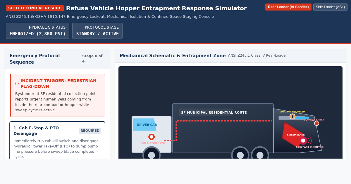 Refuse Truck Hopper Emergency Response & Rescue Protocol Simulator preview