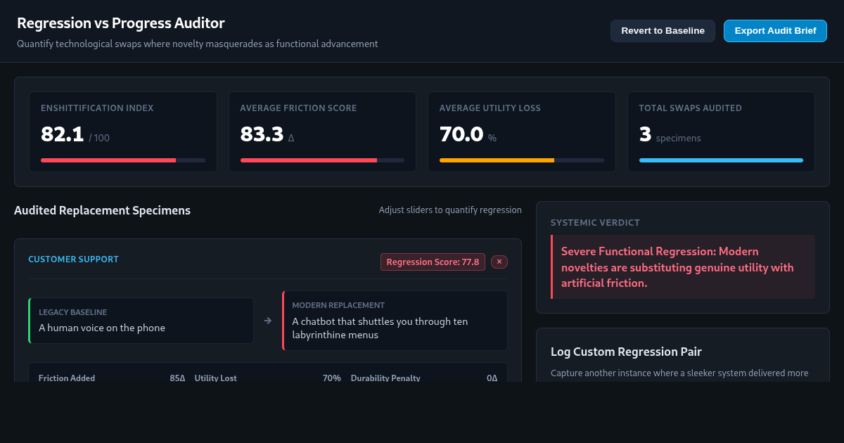 Regression vs Progress Auditor preview