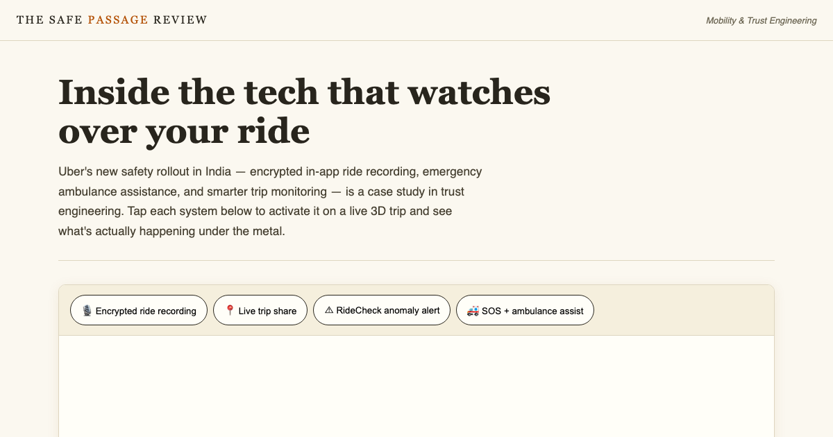 Rideshare Safety Tech, Explained - 3D Explorer preview