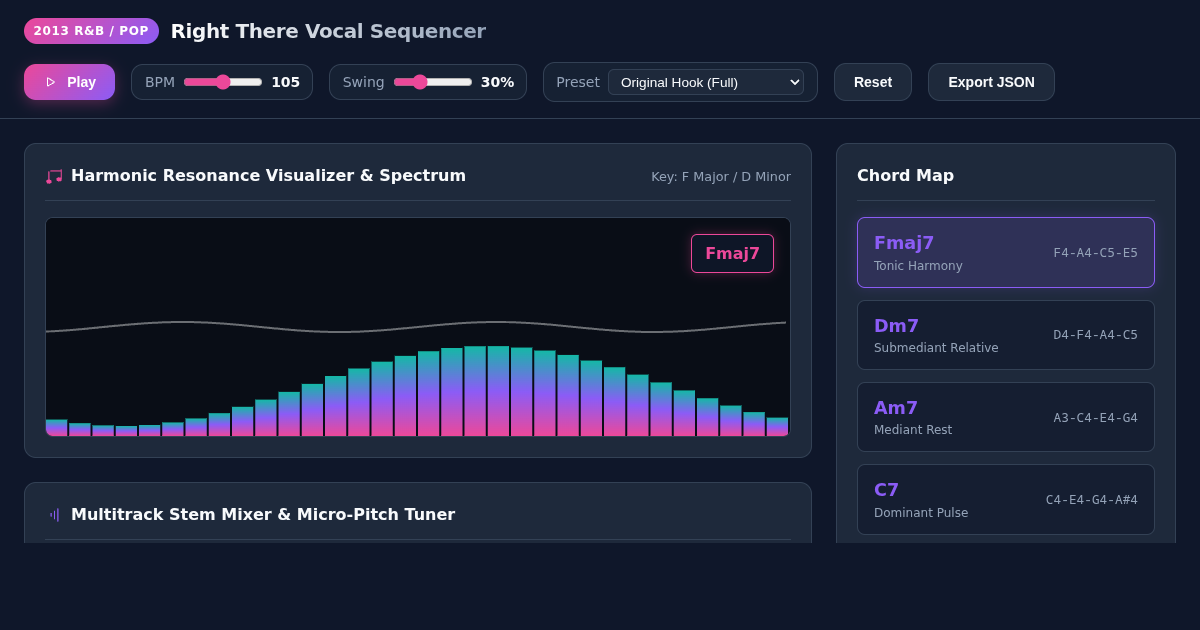 Right There Rhythmic Vocal Isolator & Harmony Sequencer preview