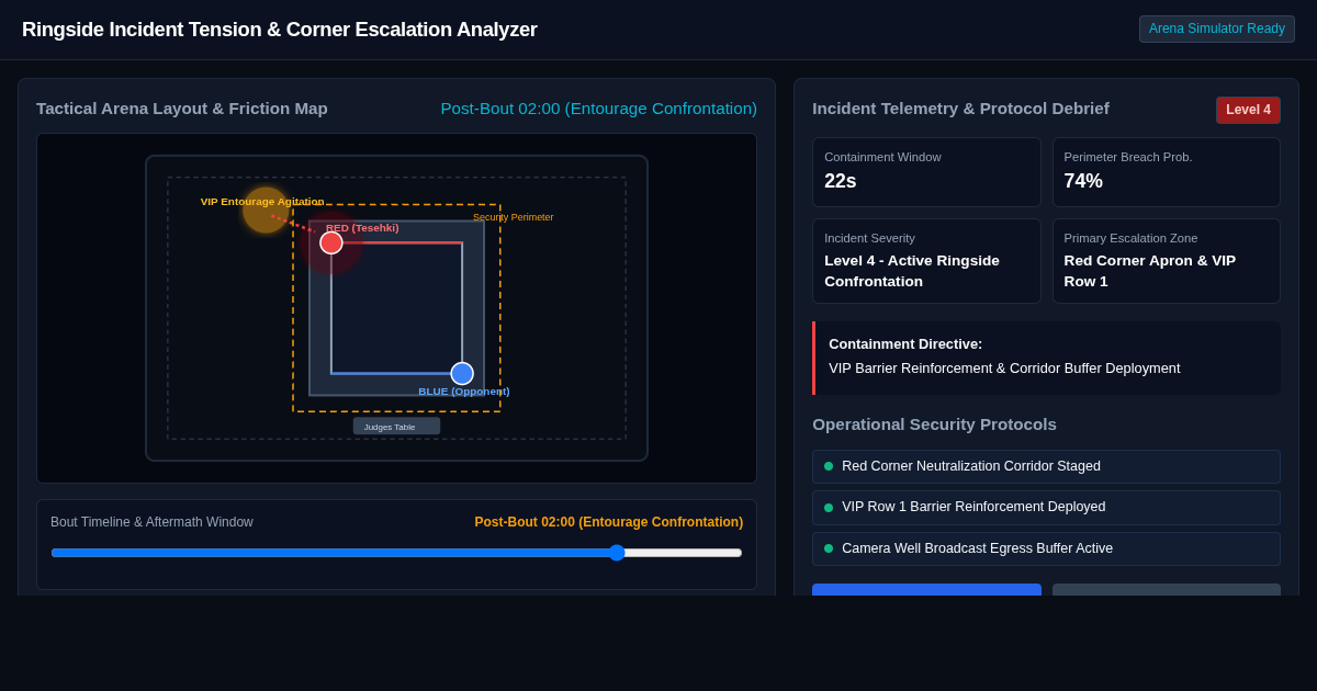 Ringside Incident Tension & Corner Escalation Analyzer preview