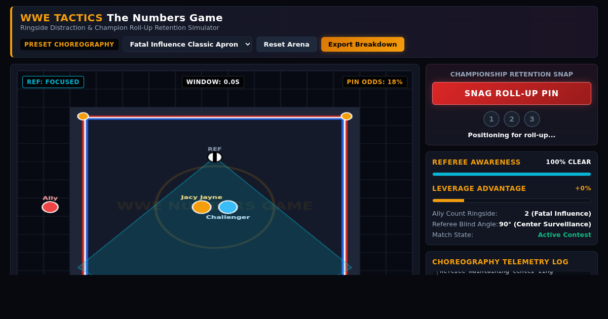 The Numbers Game: Ringside Distraction Tactical Simulator preview