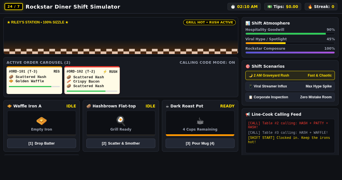 Rockstar Diner Shift Simulator preview