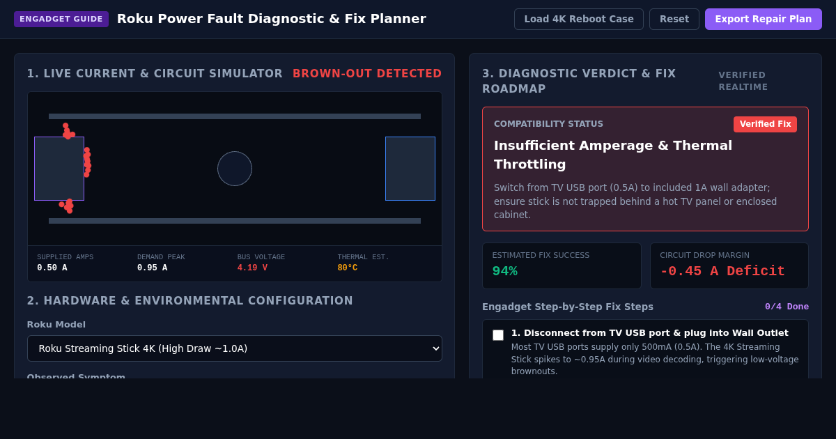 Roku Power Fault Diagnostic & Fix Planner preview