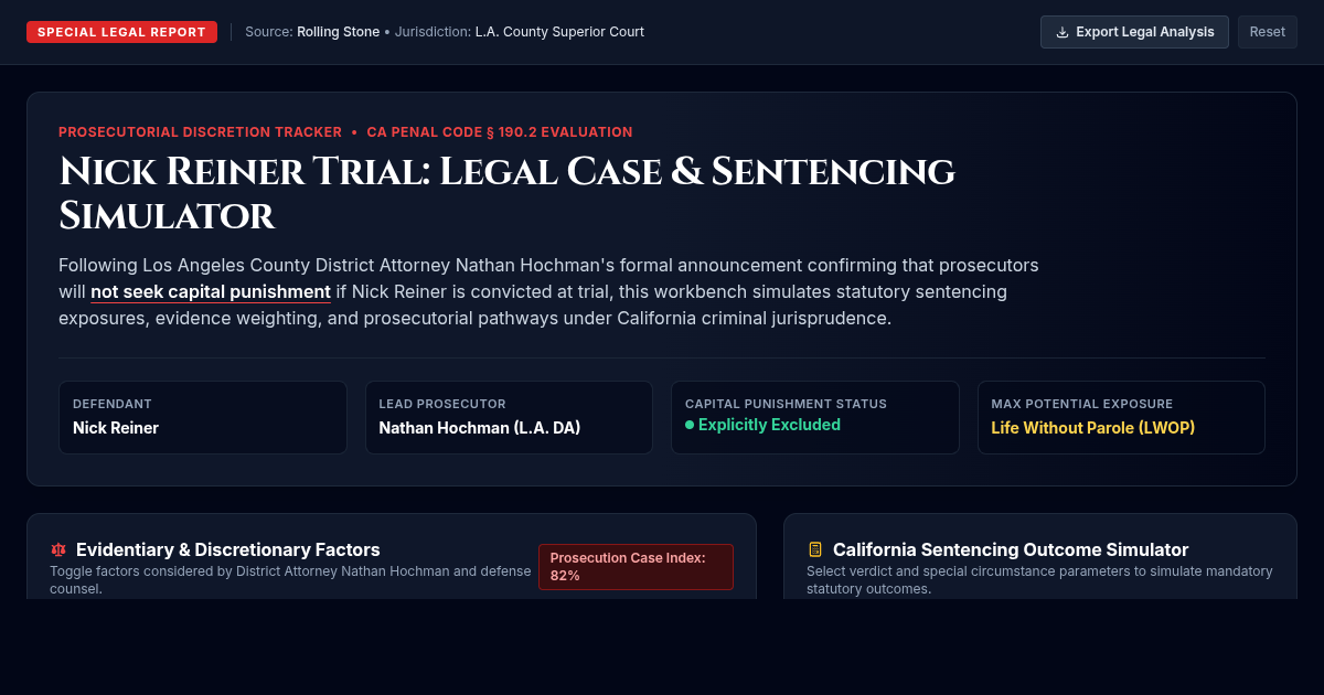 Nick Reiner Trial: Legal Case & Sentencing Simulator | Rolling Stone Analysis preview
