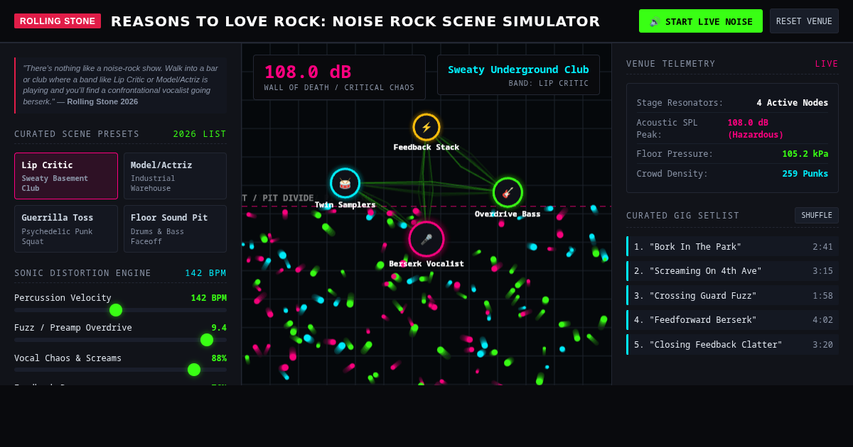 Rolling Stone Noise Rock Scene Simulator preview