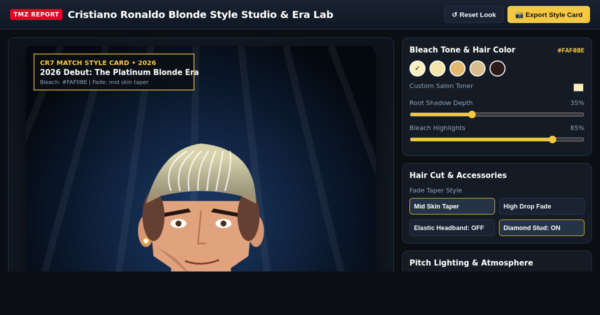 Cristiano Ronaldo Blonde Style Studio & Era Hairstyle Lab preview