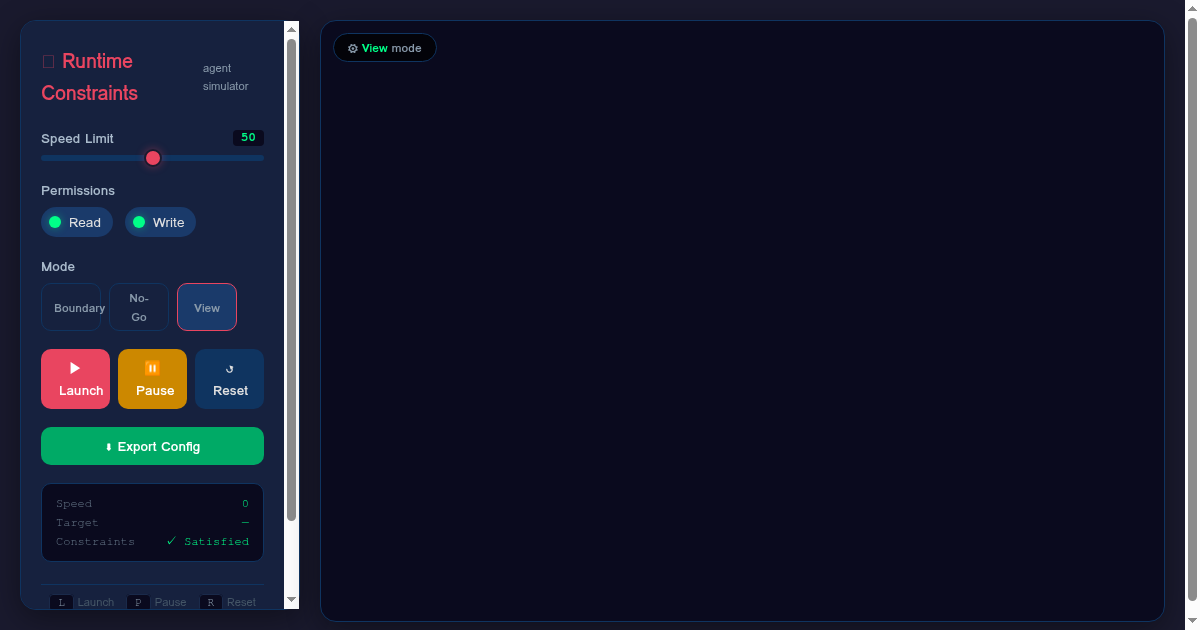 Runtime Agent Constraints Simulator preview