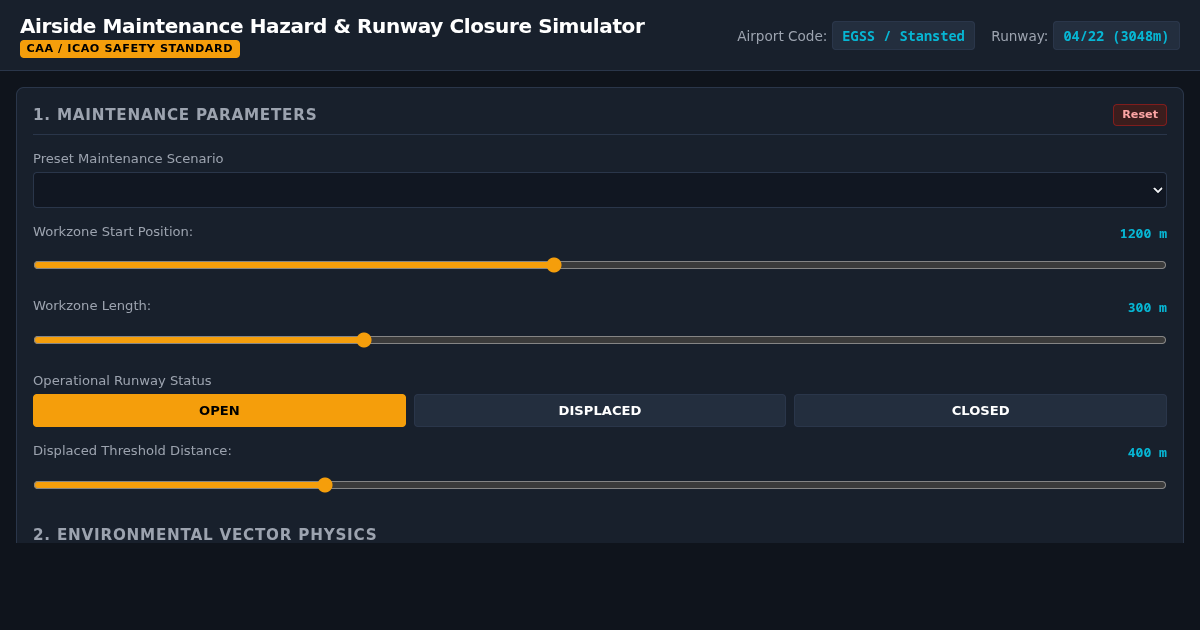 Airside Maintenance Hazard & Runway Closure Simulator preview
