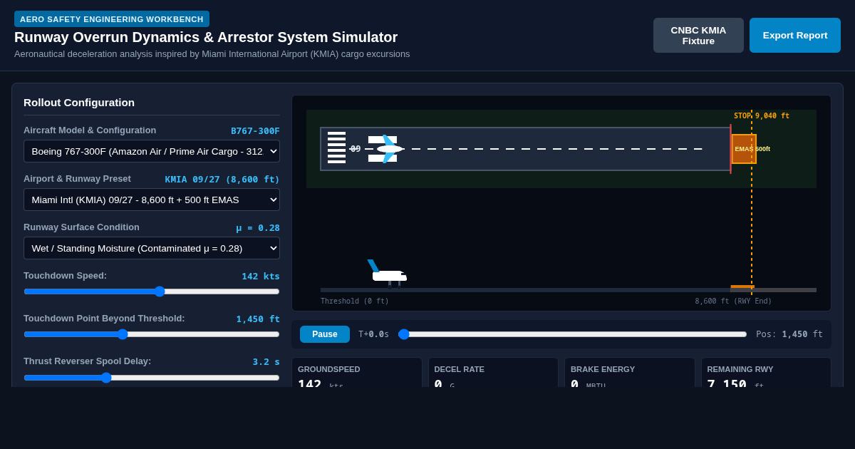 Runway Overrun Dynamics & Arrestor System Simulator preview