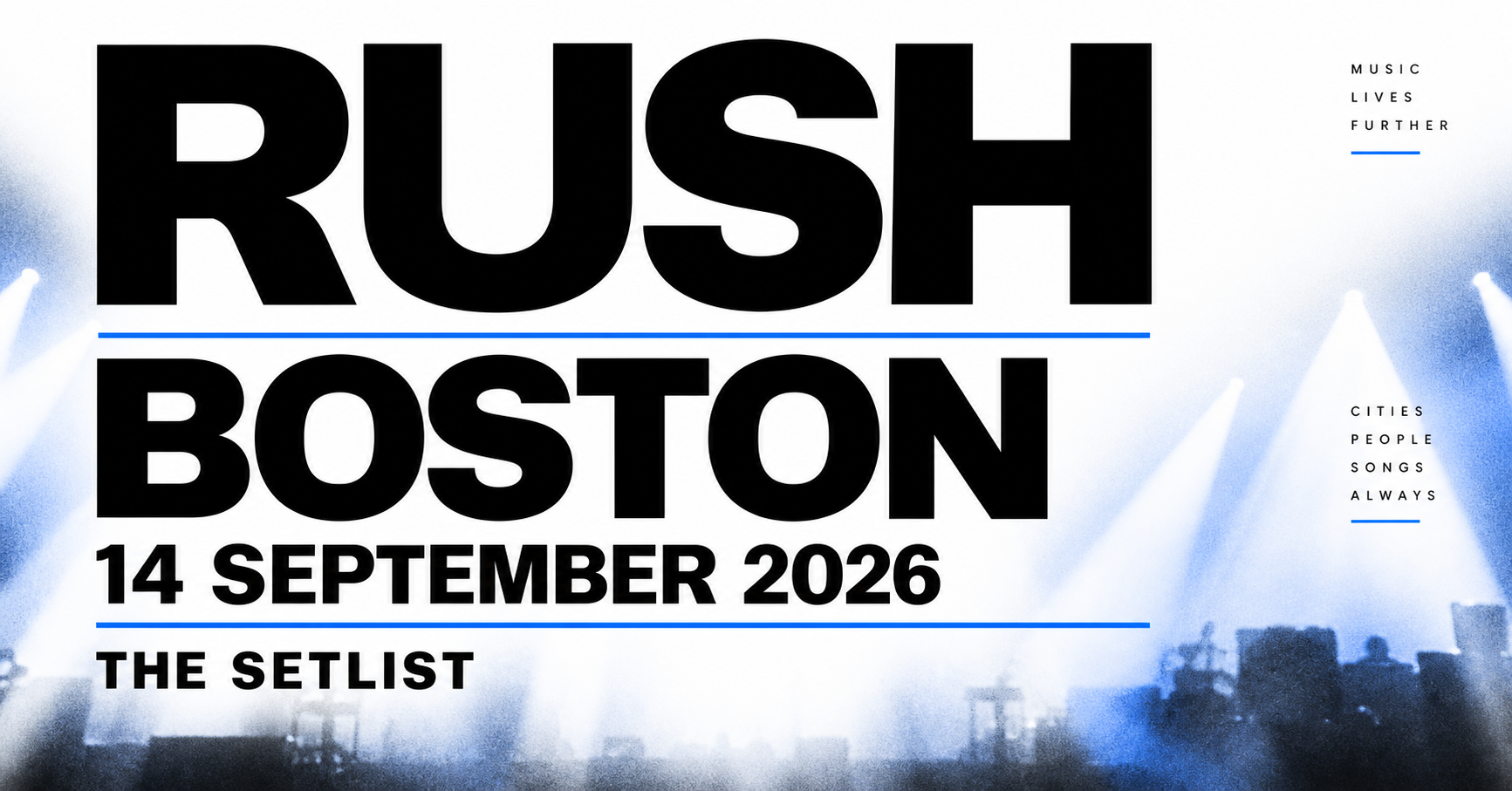 Rush Setlist Sequencer: TD Garden, Boston (Sept 14, 2026) preview