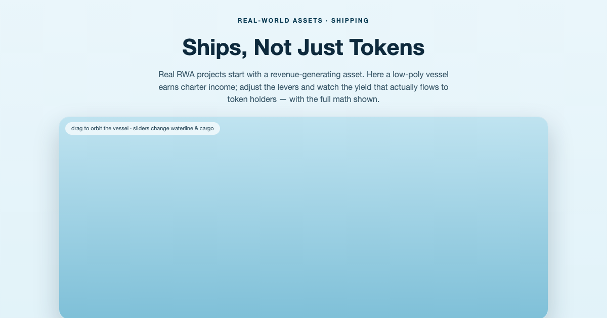 RWA Shipping Revenue Explorer preview