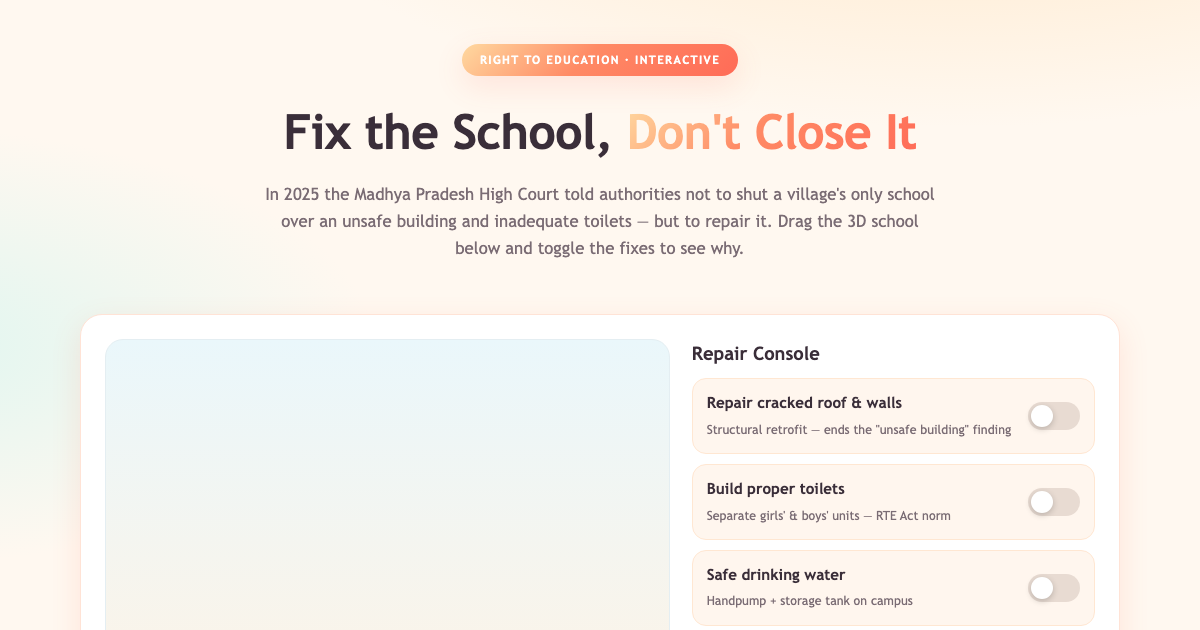 Fix It, Don't Close It: Safe School Explorer preview