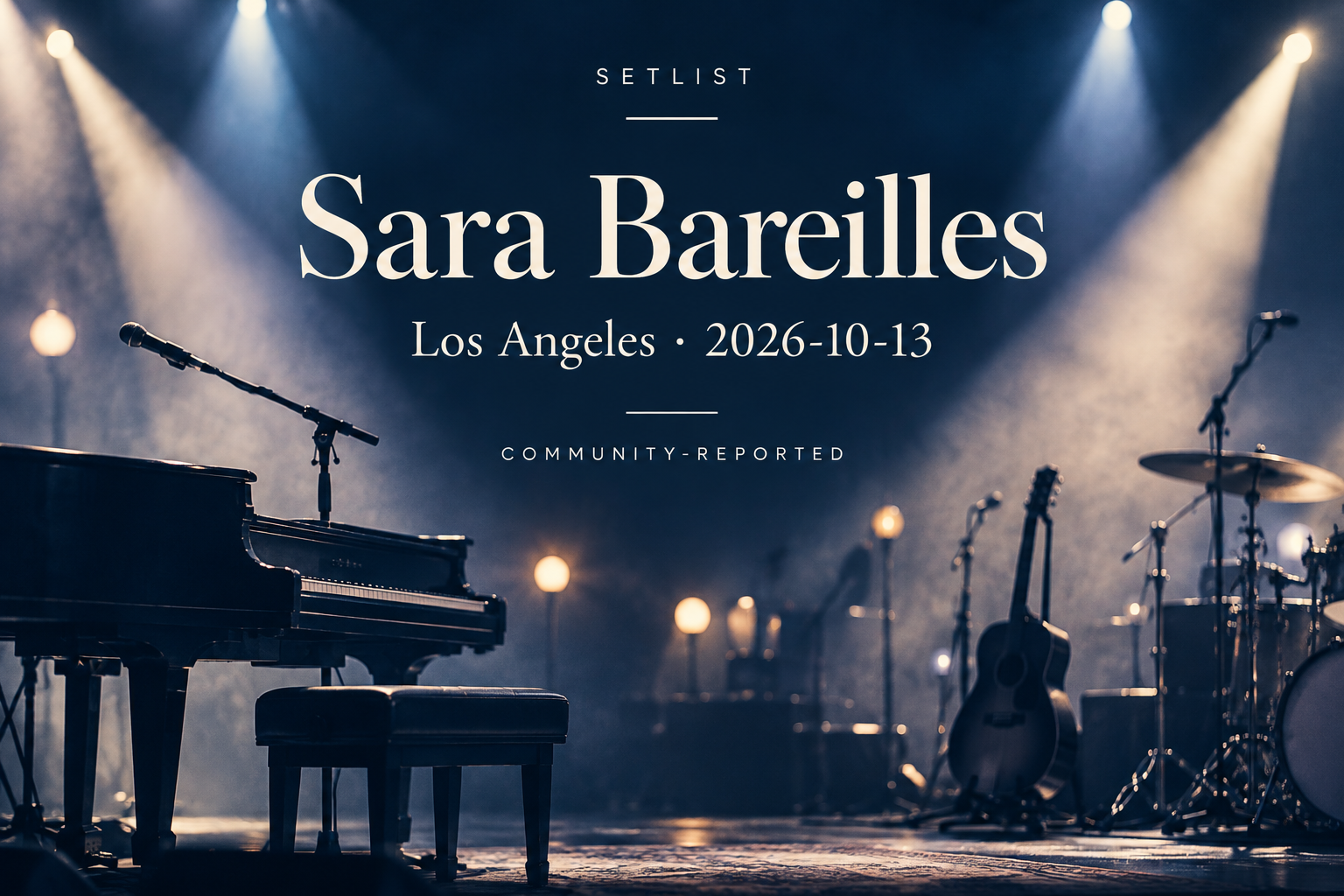Concert setlist editorial preview
