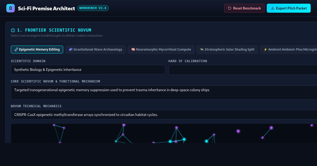 Sci-Fi Premise Architect | Frontier Novum & Trope Subversion Workbench preview