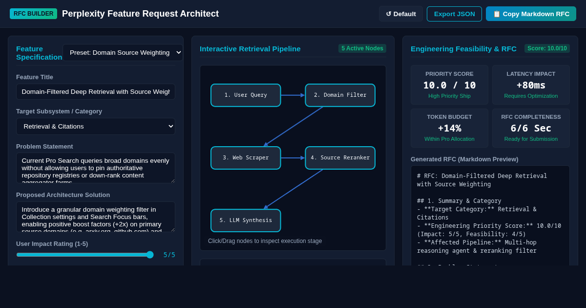 Perplexity Feature Request Architect preview