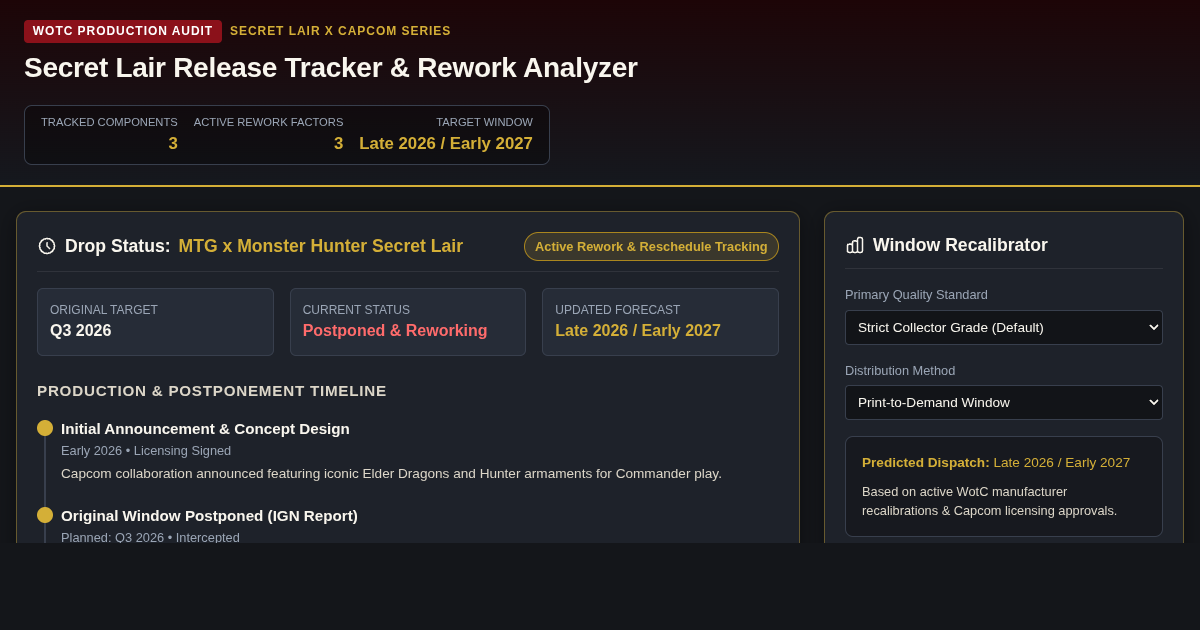 Secret Lair Release Tracker & Rework Analyzer preview