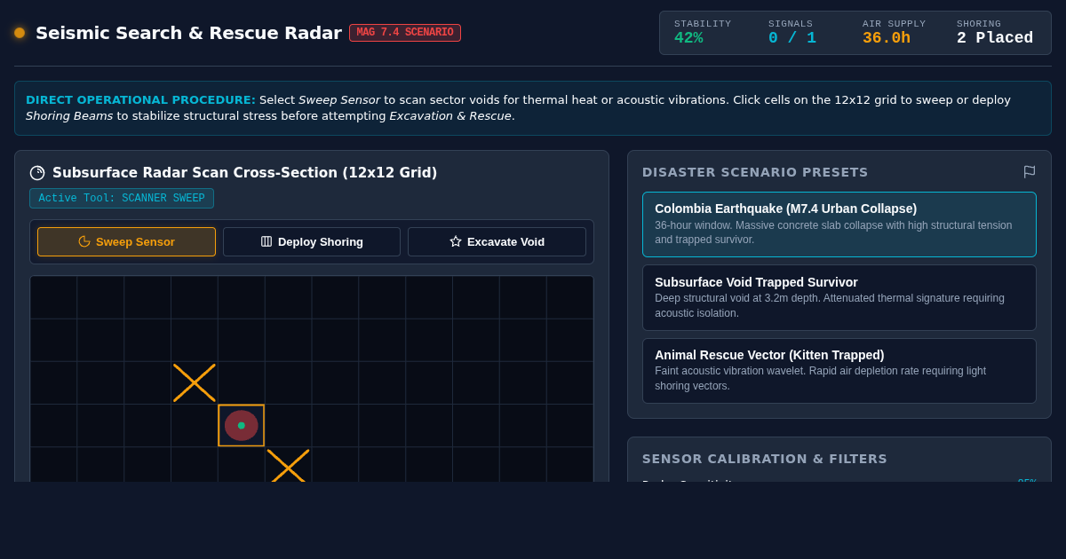 Seismic Structural Search & Rescue Radar Simulator preview