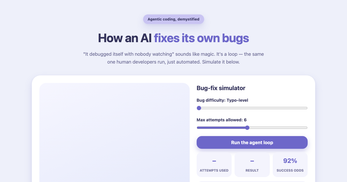 How AI Agents Fix Their Own Bugs: The Agent Loop preview