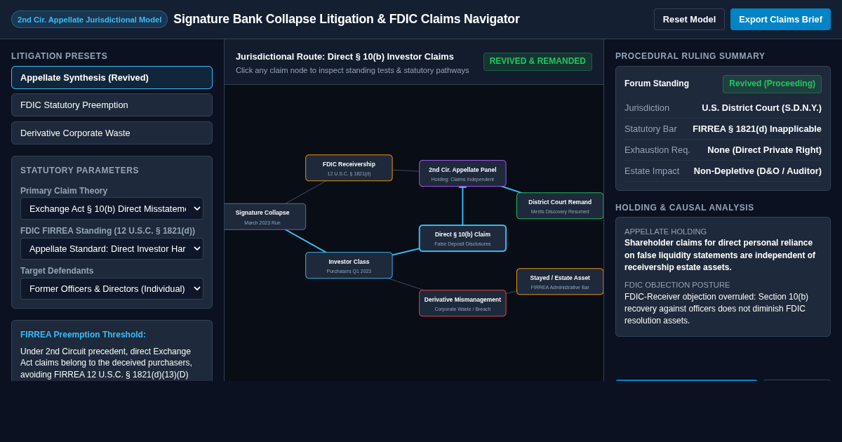 Signature Bank Collapse Litigation & FDIC Claims Navigator preview