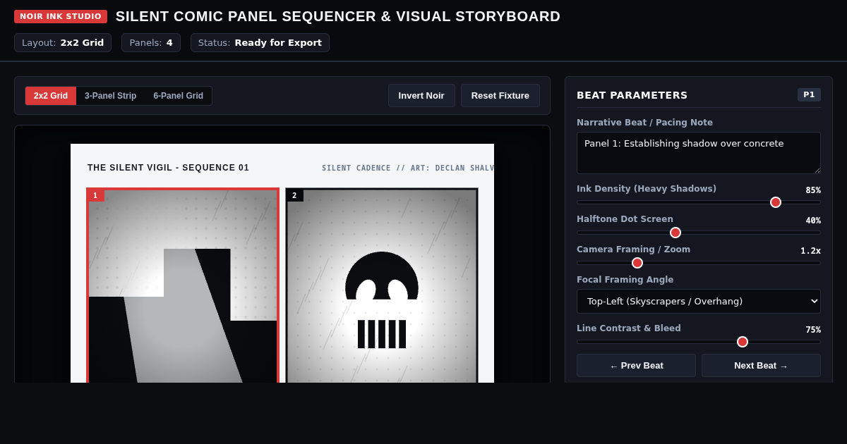 Silent Comic Panel Sequencer & Visual Storyboard preview
