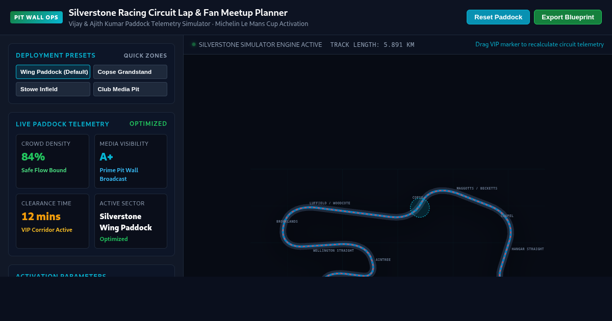 Silverstone Racing Circuit Lap & Fan Meetup Planner preview