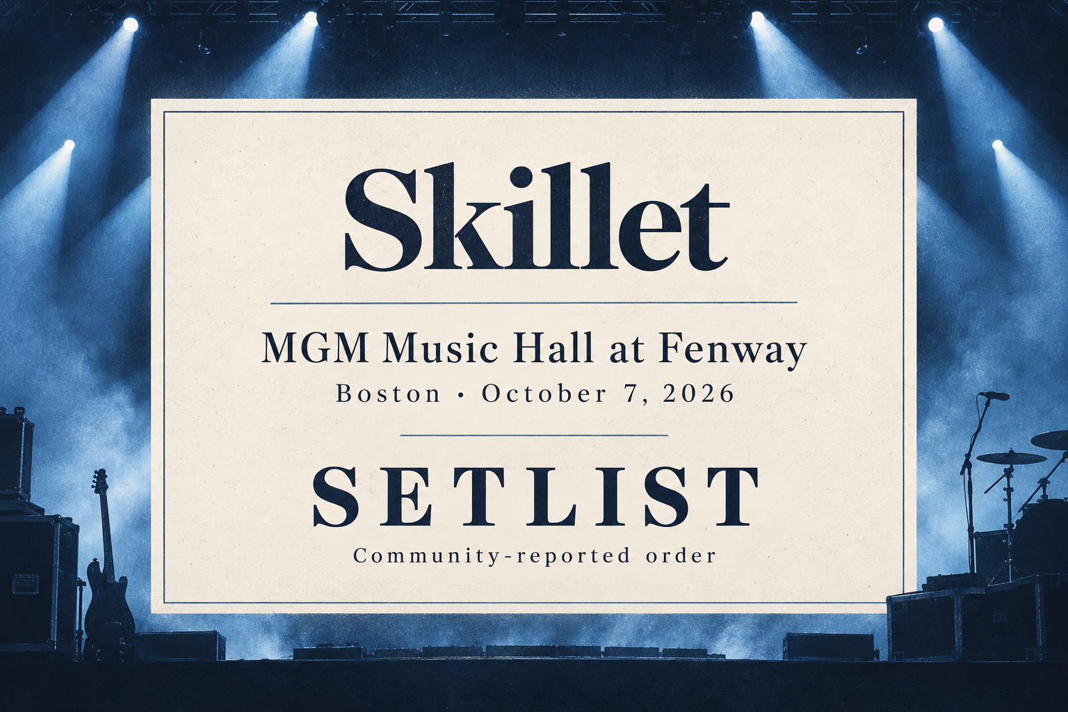 Concert setlist editorial preview