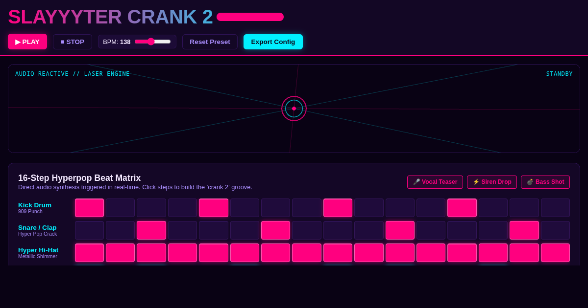 Slayyyter Crank 2 Club Sequencer & Teaser Mixer preview
