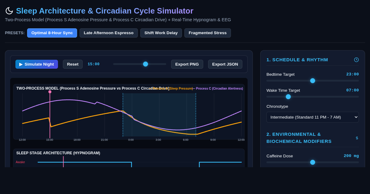 Sleep Architecture & Circadian Cycle Simulator preview