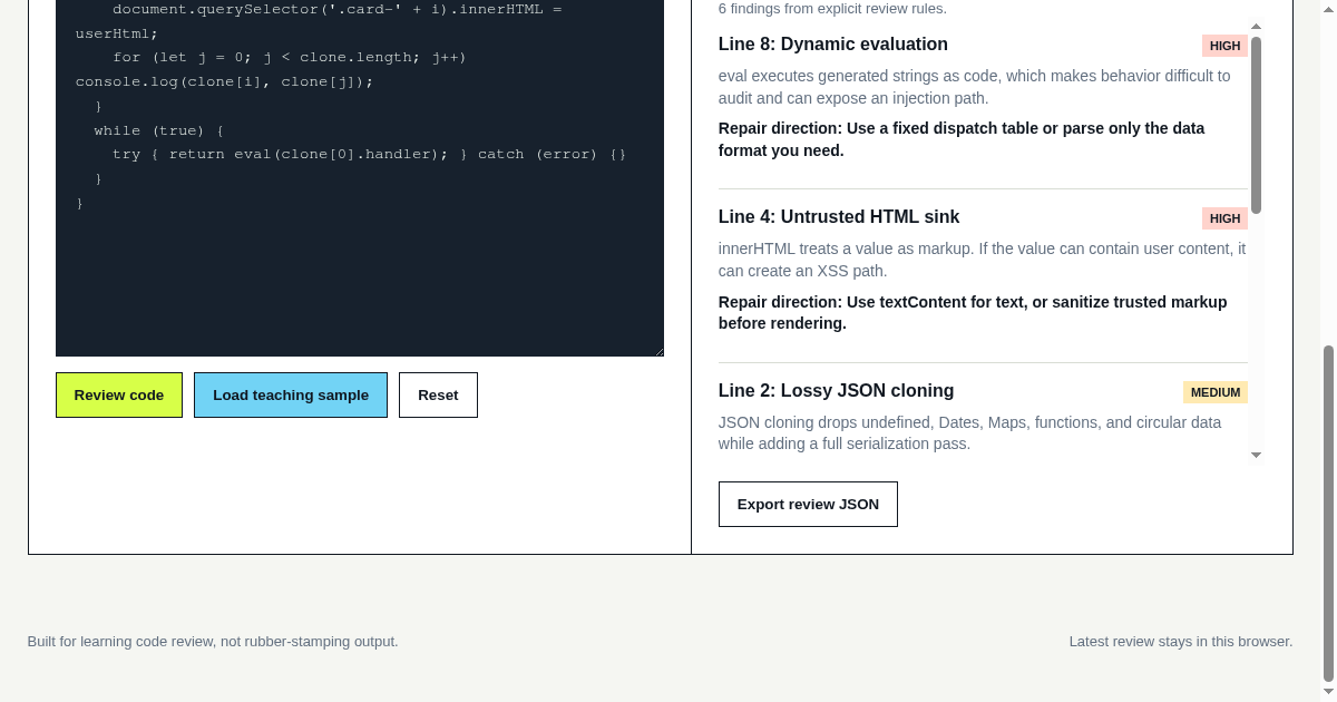 Slop Code Clinic | Learn to Review Generated Code preview