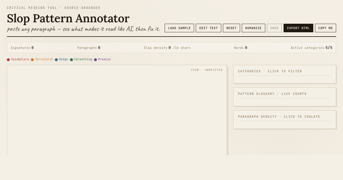 Slop Pattern Annotator — See What Makes Writing Feel Like AI preview