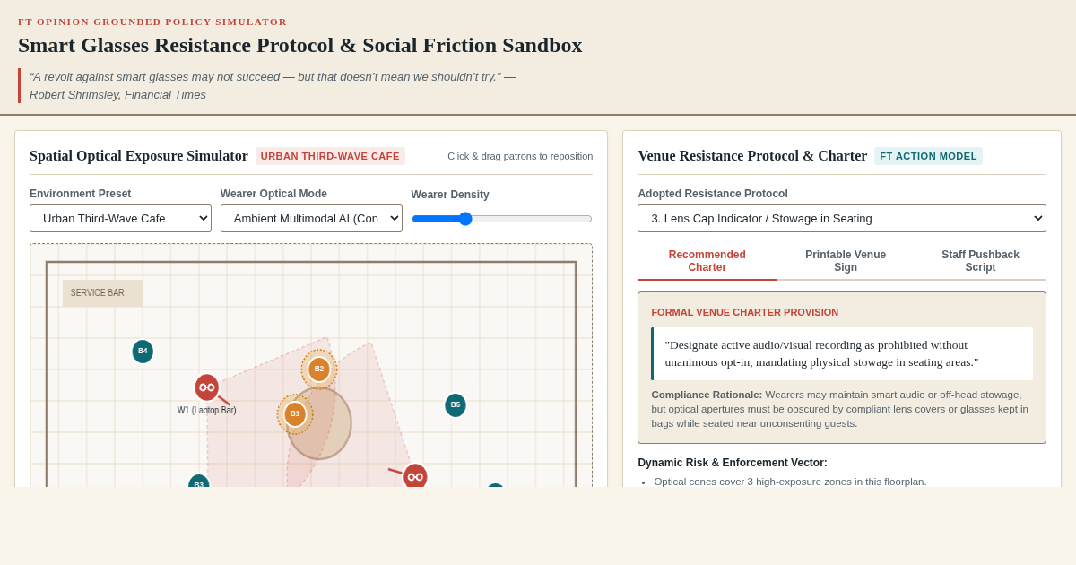Smart Glasses Social Friction Simulator & Resistance Protocol Builder preview