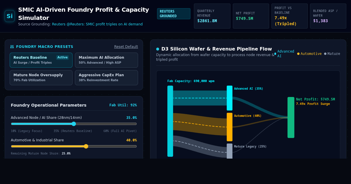 SMIC AI-Driven Semiconductor Foundry Profit & Capacity Simulator preview
