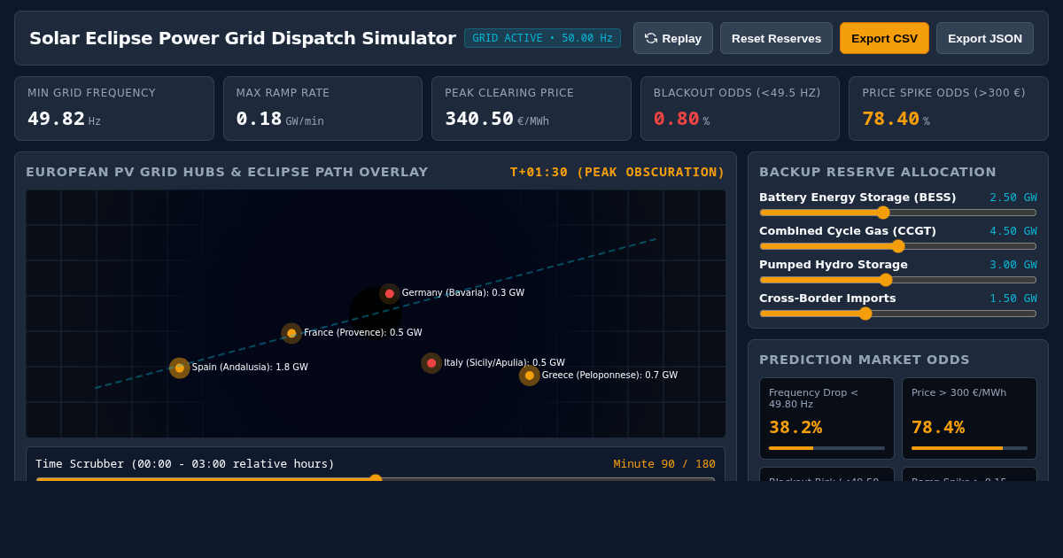 Solar Eclipse Power Grid Dispatch Simulator preview