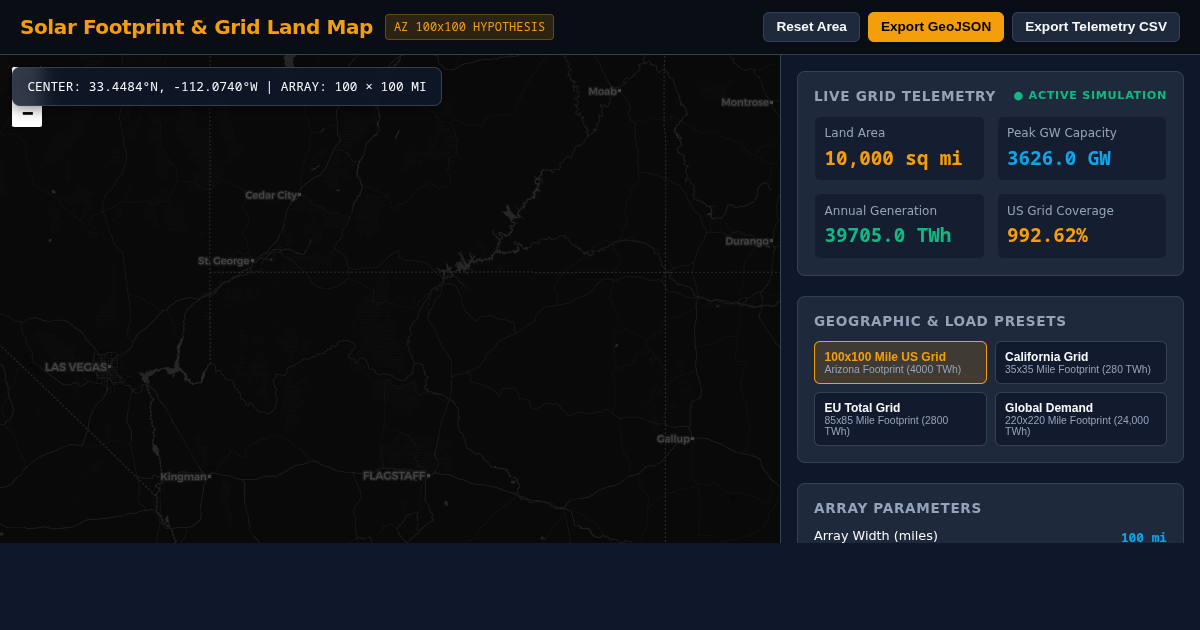 Solar Footprint & Grid Land Map preview