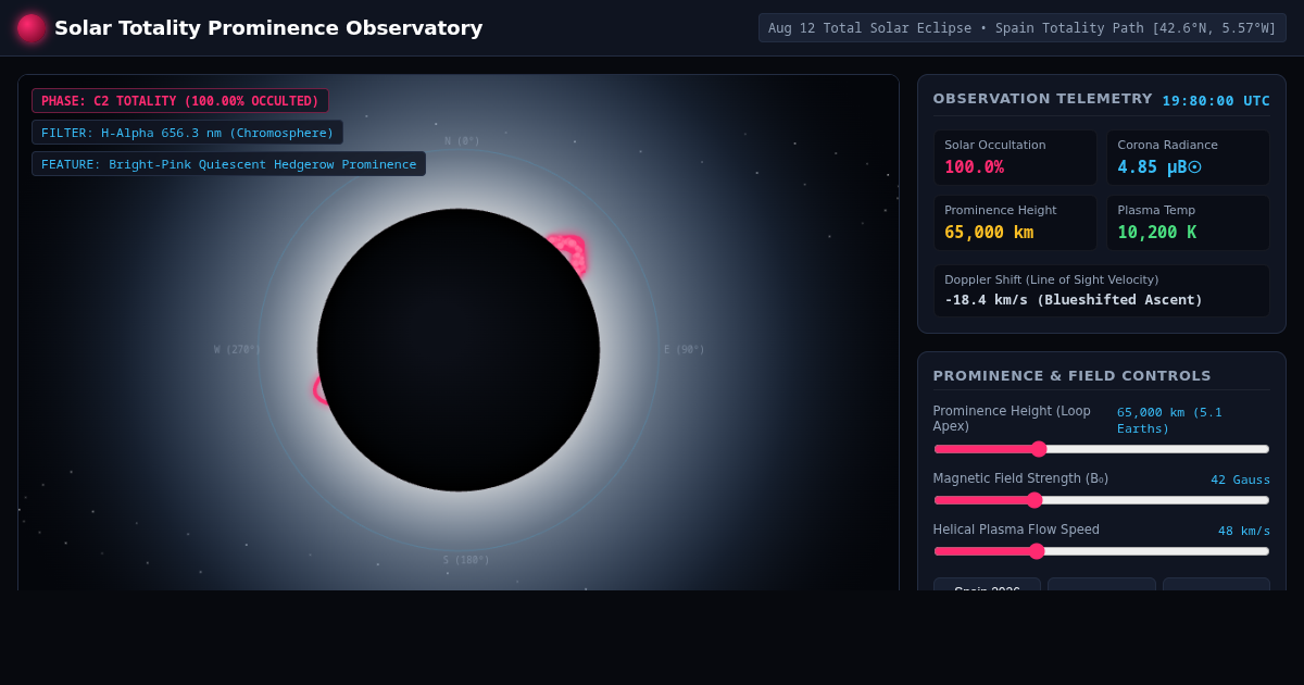 Solar Totality Prominence Observatory preview