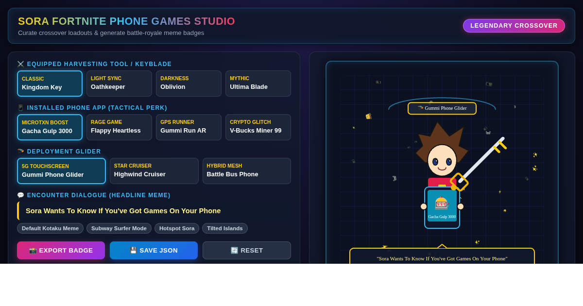 Sora Fortnite Phone Games Loadout Studio preview