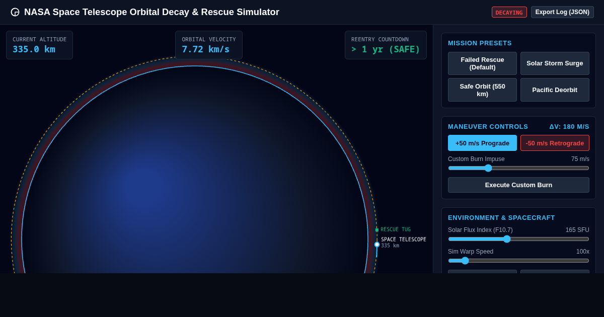 Space Telescope Orbital Decay & Rescue Mission Simulator preview