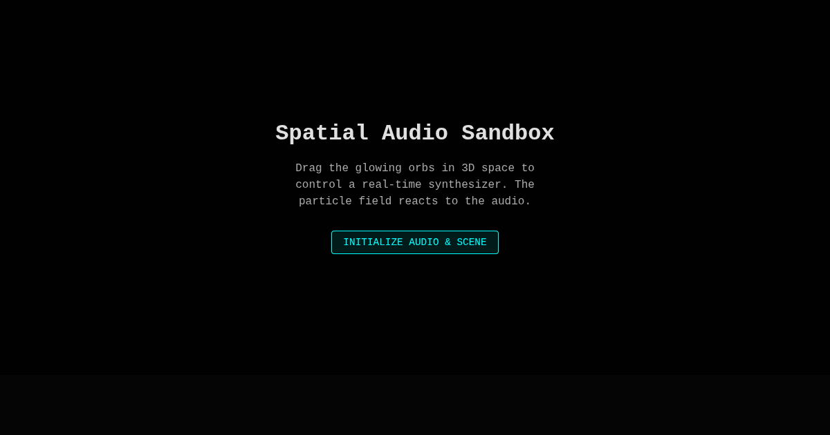 Spatial Audio Particle Sandbox preview